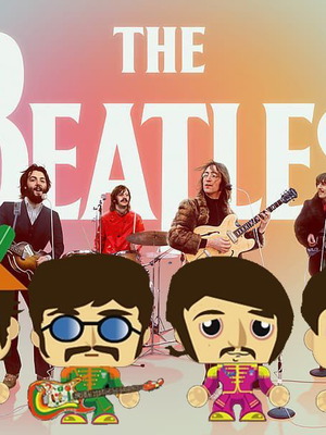 Χαρτοανθρωπάκια φιγούρες The Beatles καινούργια για κατασκευή