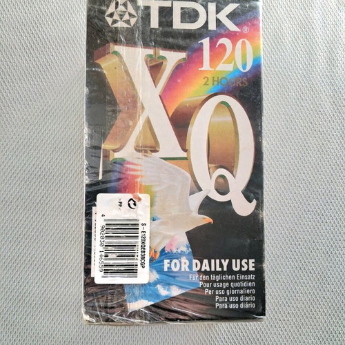 TDK XQ 120 VHS video cassettes new, pack of 3
