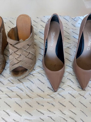 Women's shoes used, sizes 35 and 36, Ugg platform, Mustakas and BSB pumps, Tory Burch sandals