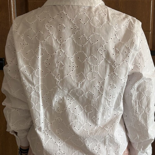 Esmara white kipour shirt, size S