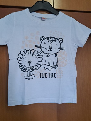 Tuc Tuc White T-shirt Like New, Size 104 cm, Age 4