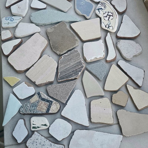 Sea tiles like new for decoration and crafts