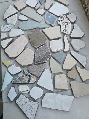 Sea tiles like new for decoration and crafts