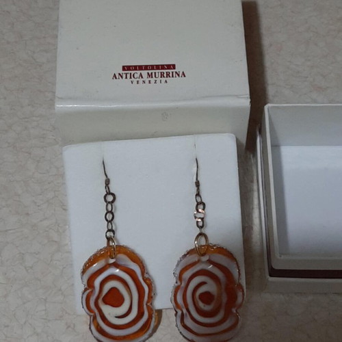 Antica Murrina Venezia earrings brand new, collectible Murano