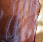 Handmade evening dress with tulle, satin, and organza