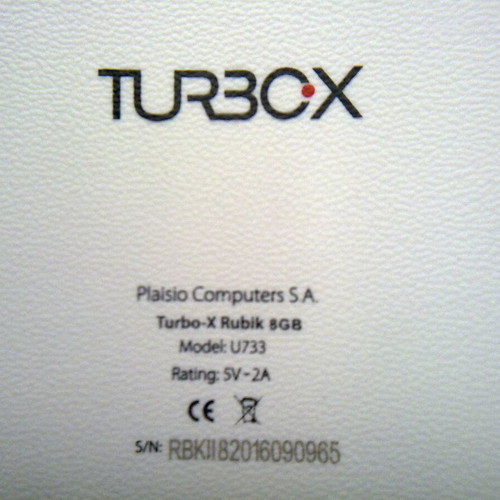 Tablet TurboX 7inch with micro USB charger, like new