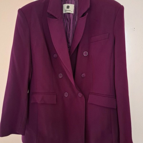 Karavan purple suit set like new, jacket M/L and large trousers
