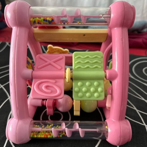 Baby Activity Cube like new, pink sensory toy