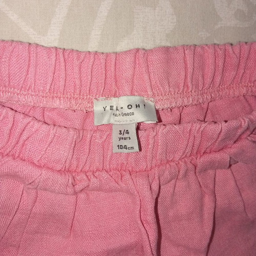 Pink Yell Oh! Girls' Pants like new, wide legs, linen blend