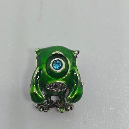 Monsters Inc Mike Wazowski Silver Charm 925 like new