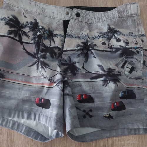 H&M men's swim shorts small used, multicolor