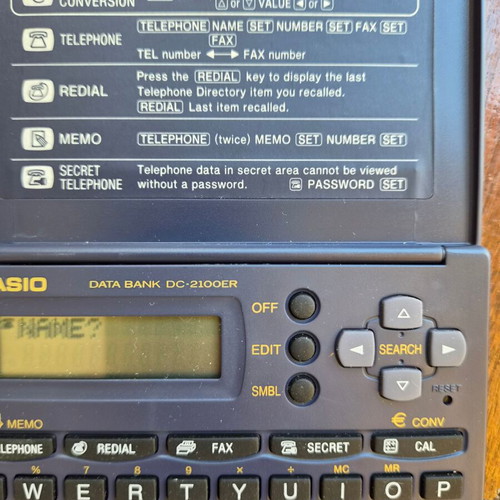 Casio DC-2100ER Digital Calculator and Organizer with Phonebook