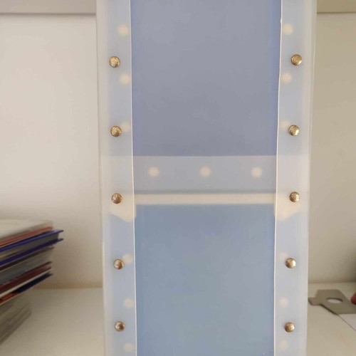 Double CD drawer unit like new, blue translucent PVC