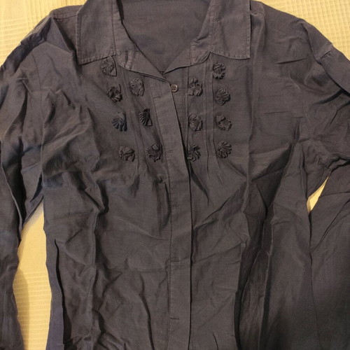 Sarah Lawrence linen shirt blue size large like new