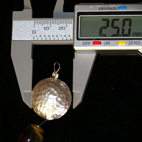 Begleri with genuine Tiger's Eye mineral and solid 925 silver, handmade, INDICO JEWELLS