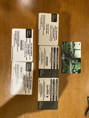 Phone cards like new, set of 5 different