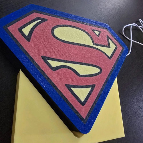 3D Printed Superman Lamp new with USB cable