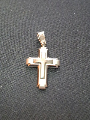 White gold cross 14 carat like new, 4×2.5 cm, 5 grams