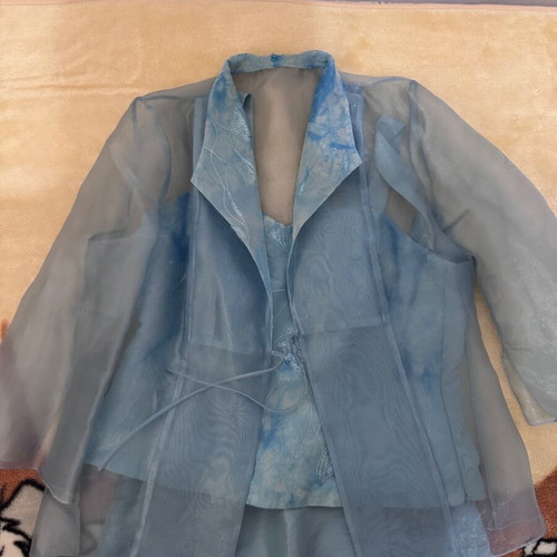 Women's evening set like new, turquoise