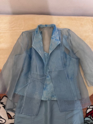 Women's evening set like new, turquoise