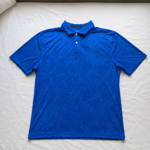 Nike Golf Breathe Vapor Jacquard Dri-FIT Polo Blue M like new