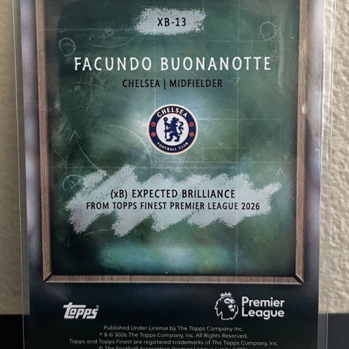 Facundo Buonanote Topps Finest 2025-26 Expected Brilliance Chelsea card like new