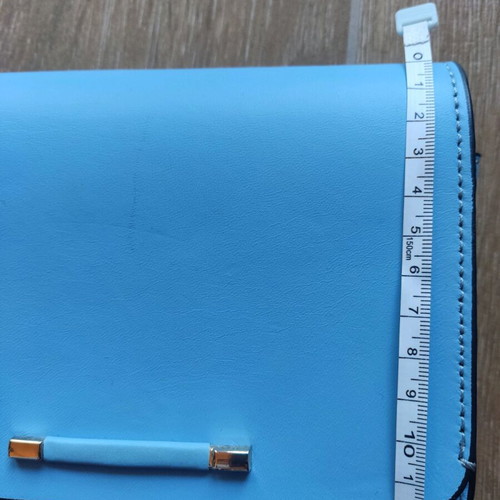 Zara small blue leather crossbody bag used