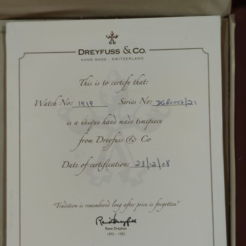 Dreyfuss & Co Watch handmade in Switzerland vintage like new