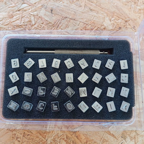 Leather Letters set like new for embossing