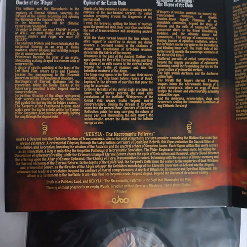 Acherontas Nekyia Gatefold LP new black metal from Athens