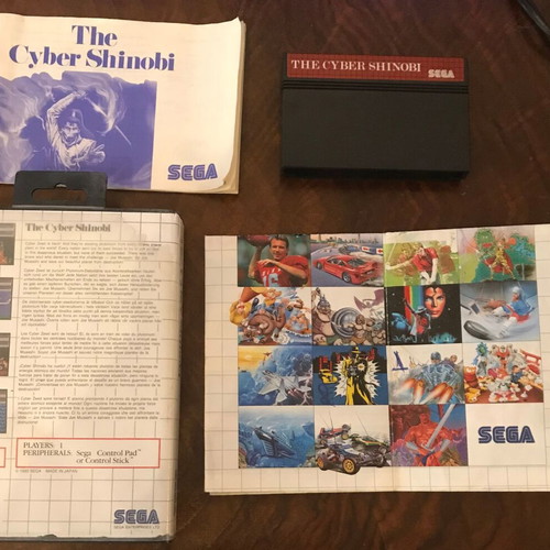 Sega games used, pack of 3, Ghostbusters, The Cyber Shinobi, Jurassic Park