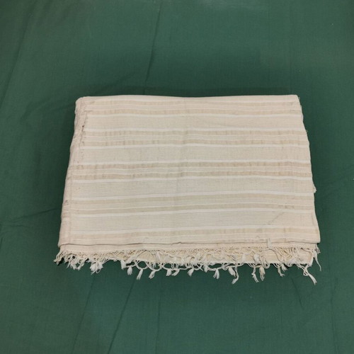 Woven bed sheet used, 1930s vintage with wear