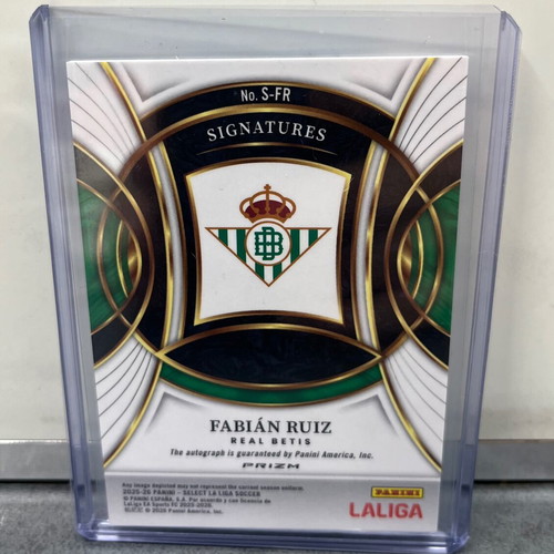 Panini Select 25/26 Fabian Ruiz Autograph Base Silver Prizm Real Betis card like new