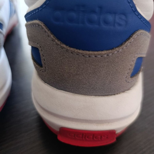 Adidas athletic shoes size 44 used, white and blue