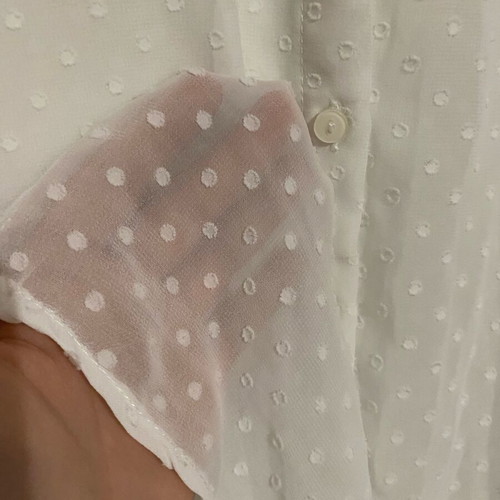 White semi-transparent Pink Woman shirt like new, size S