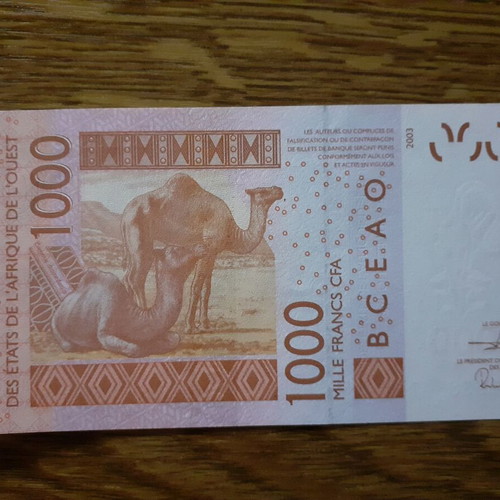 Ivory Coast 1,000 Francs CFA banknote 2020, BCEAO