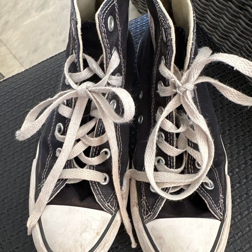All Star authentic used black athletic shoes size 36