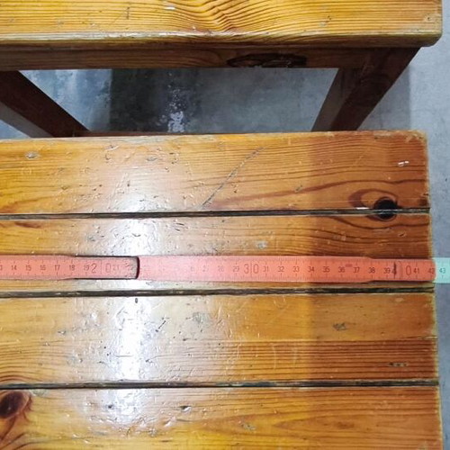 Vintage Swedish wooden chairs used, set of 2, solid pine