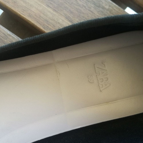 Zara ballerinas size 39 leather like new, black