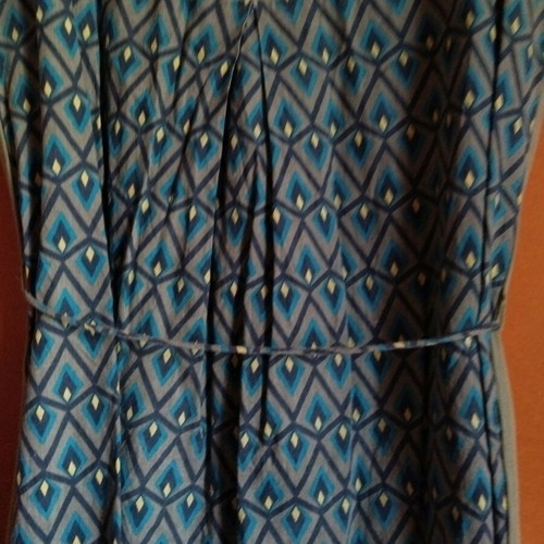 Dress knee-length like new, blue and green