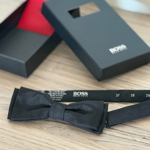 Boss bow tie new, 100% silk, black