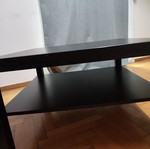 Coffee table used, black with practical lower shelf