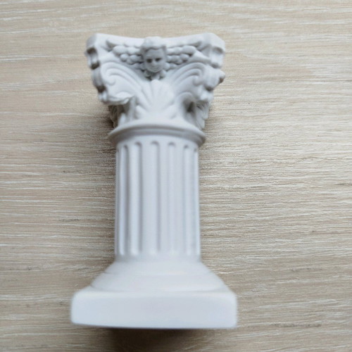 Miniature Corinthian column new, white resin