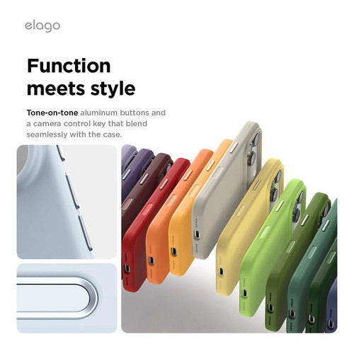 Elago Magnetic Silicone Case for iPhone 17 Pro like new, light blue