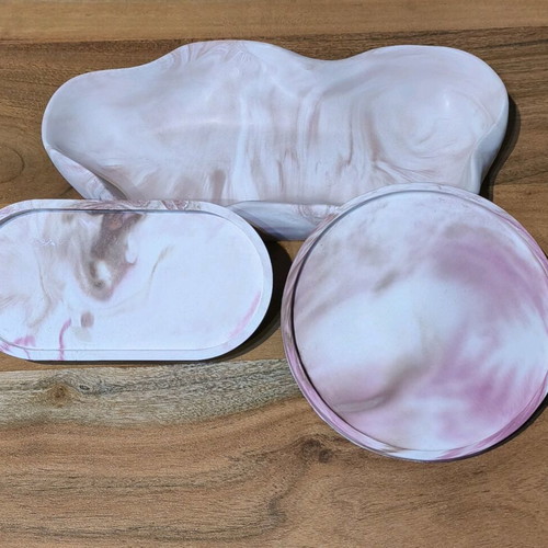 Set of 3 handmade decorative plates new
