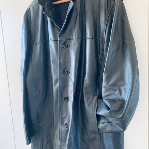 Enigma Vintage Leather Coat XL used, black