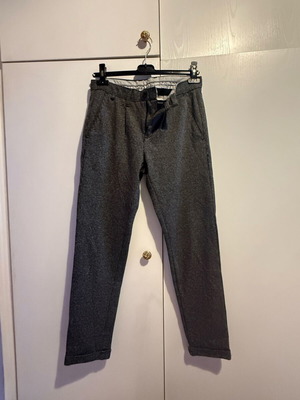 Tweed fabric pants used, size S, black and gray