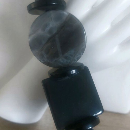 Plexiglass long necklace like new, modern women's accessory