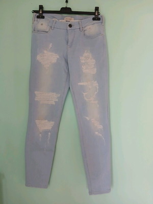 Maison Scotch jeans size 29 like new, white and blue