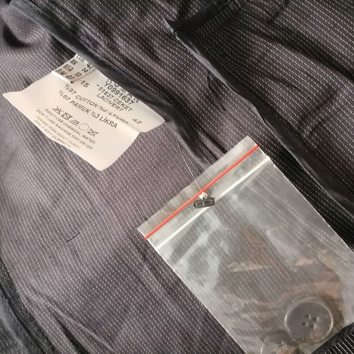 Women's set pants vest new, gray with white stripe